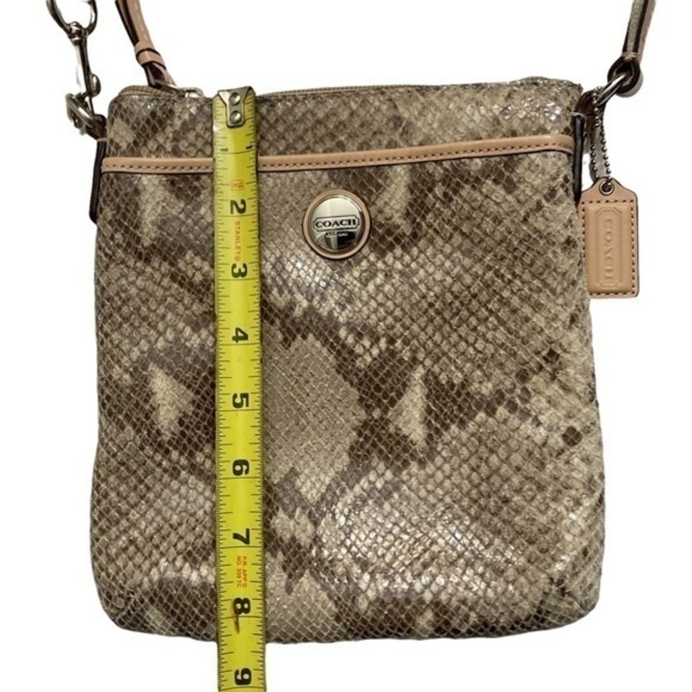Coach Python Snakeskin Embossed Leather Crossbody… - image 3